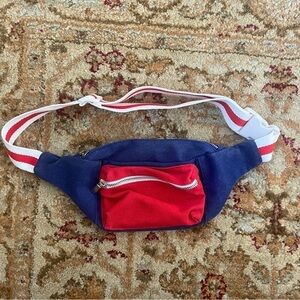 Mad Love Red White Blue Fanny Back Cross Body Bag